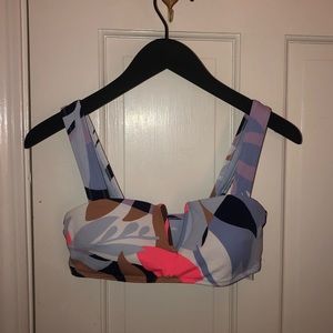 NWT multicolor aerie bikini top